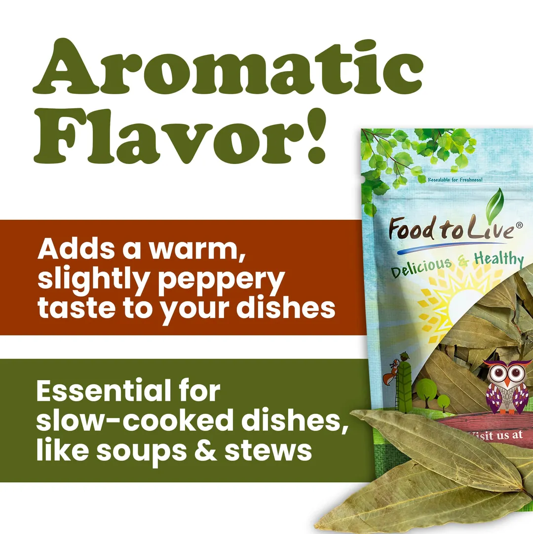 Organic Whole Indian Bay Leaves - by Food To Live