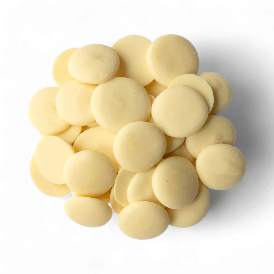 Raw Cacao Butter Wafers – Pure, Cold-Pressed, Unfiltered, Unrefined, Non-Deodorized, Kosher, Keto, Vegan, Sirtfood, Bulk. Great for Cooking, Baking, Hot White Chocolate