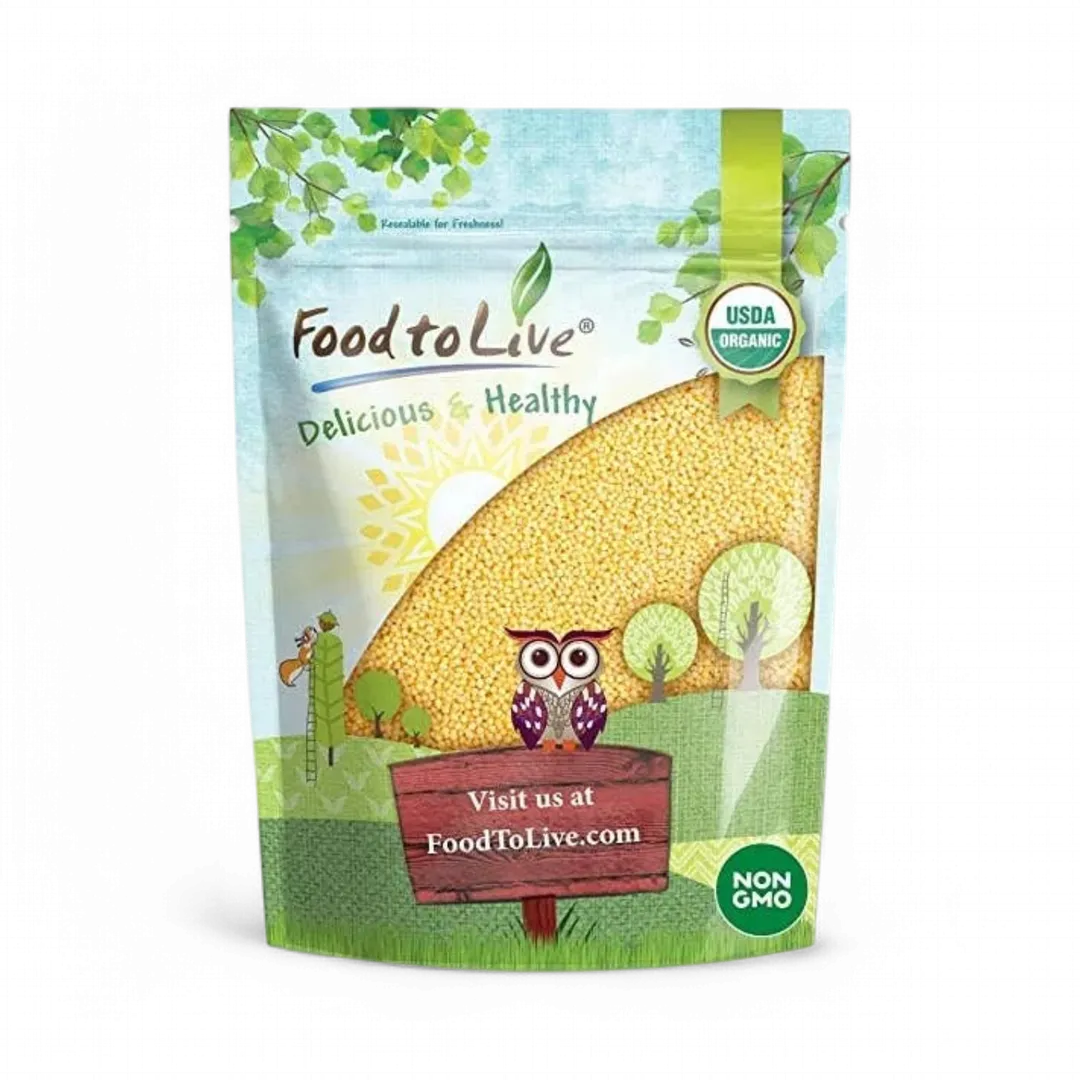Organic Hulled Millet — Whole Grain Seeds,Product of the USA