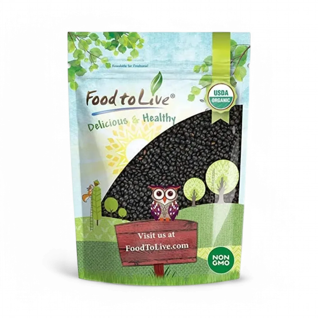 Organic Black Lentils – Whole Dry Pulses, Black Masoor Daal
