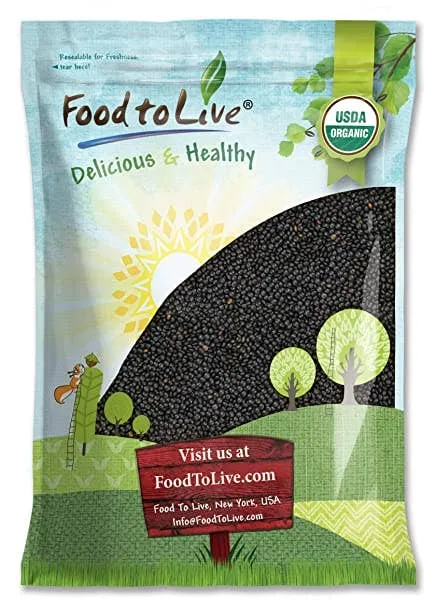 Organic Black Lentils – Whole Dry Pulses, Black Masoor Daal