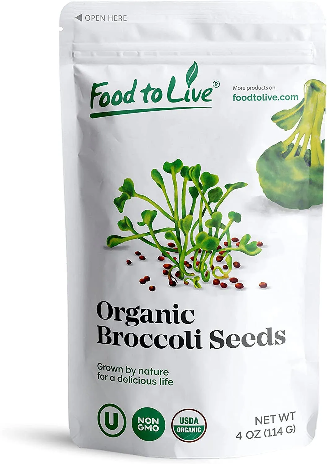 Organic Broccoli Seeds for Sprouting – Raw, Grow Sprouts