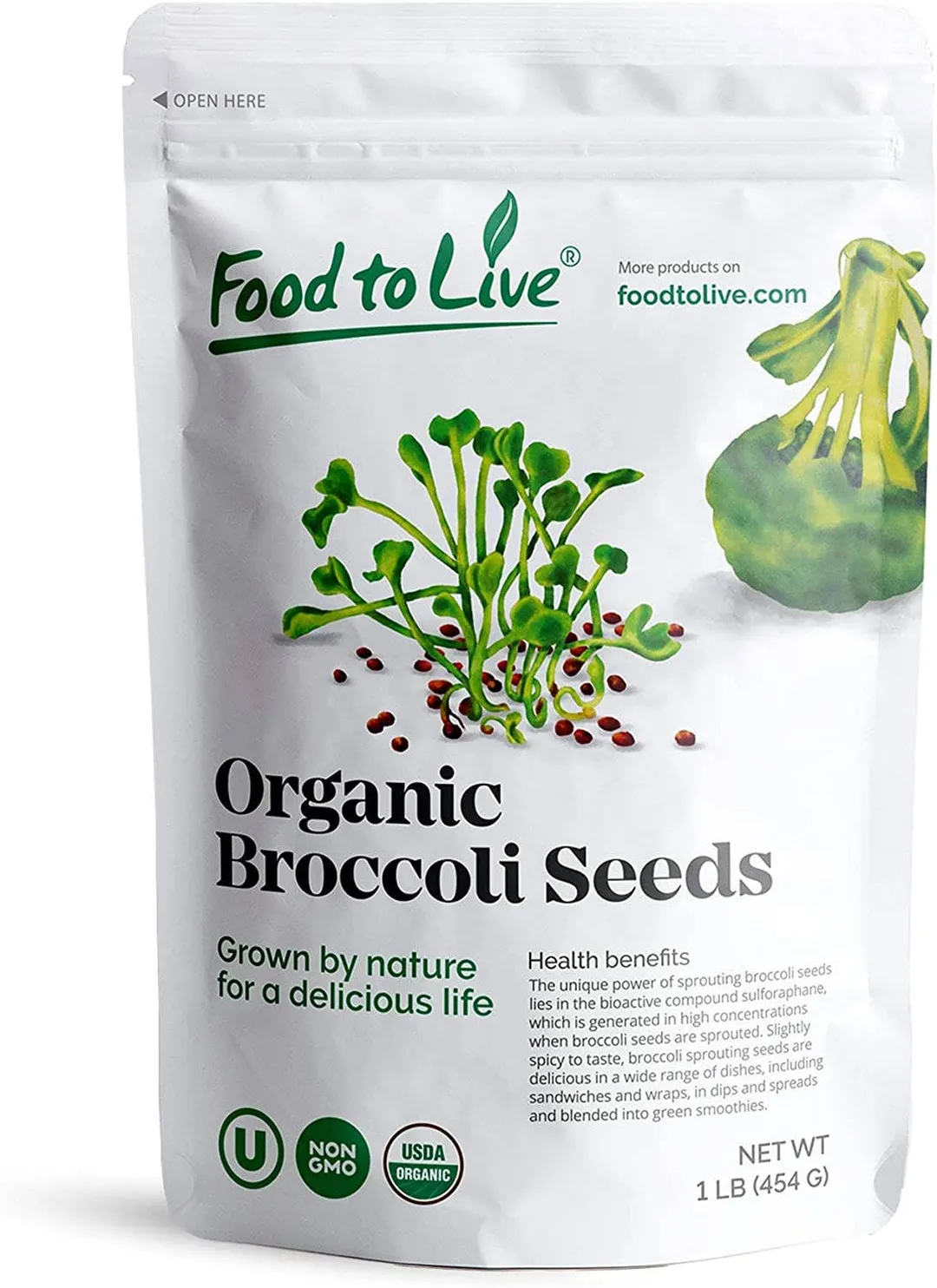 Organic Broccoli Seeds for Sprouting – Raw, Grow Sprouts