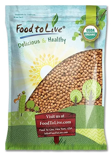 Organic Garbanzo Beans / Dried Chickpeas – Raw, Sproutable