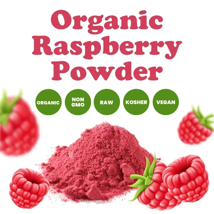 Organic Raspberry Powder – Non-GMO, Raw, Vegan Superfood