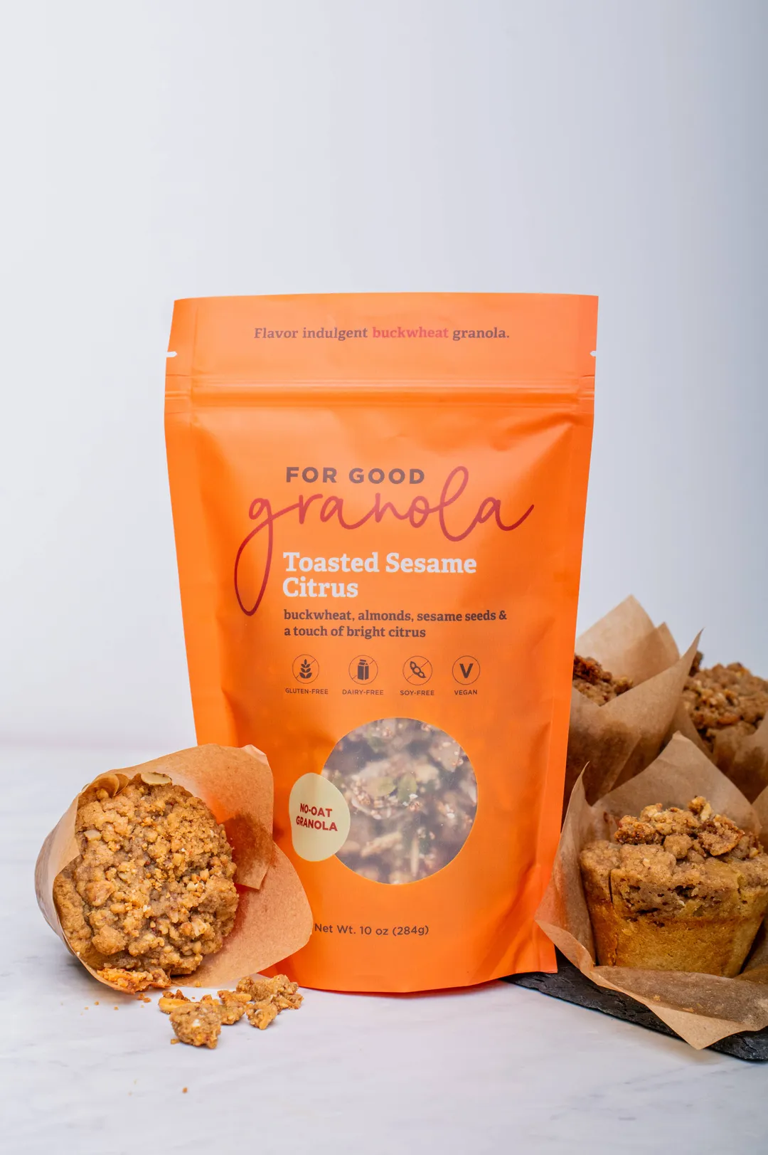 Sesame Citrus Buckwheat Granola - Gluten-free and No-oat