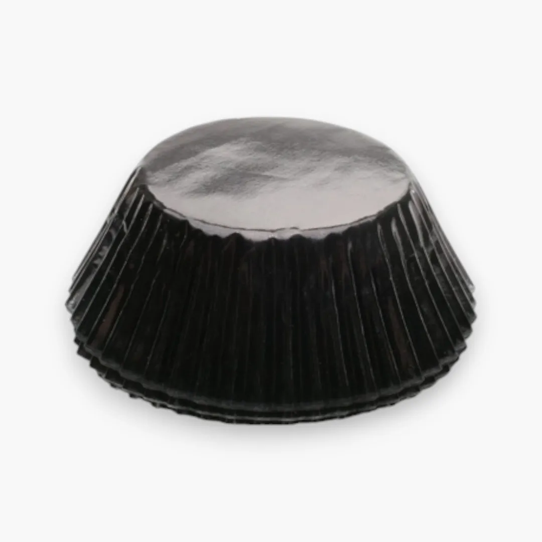 Fox Run Black Foil Bake Cups, 32-Count