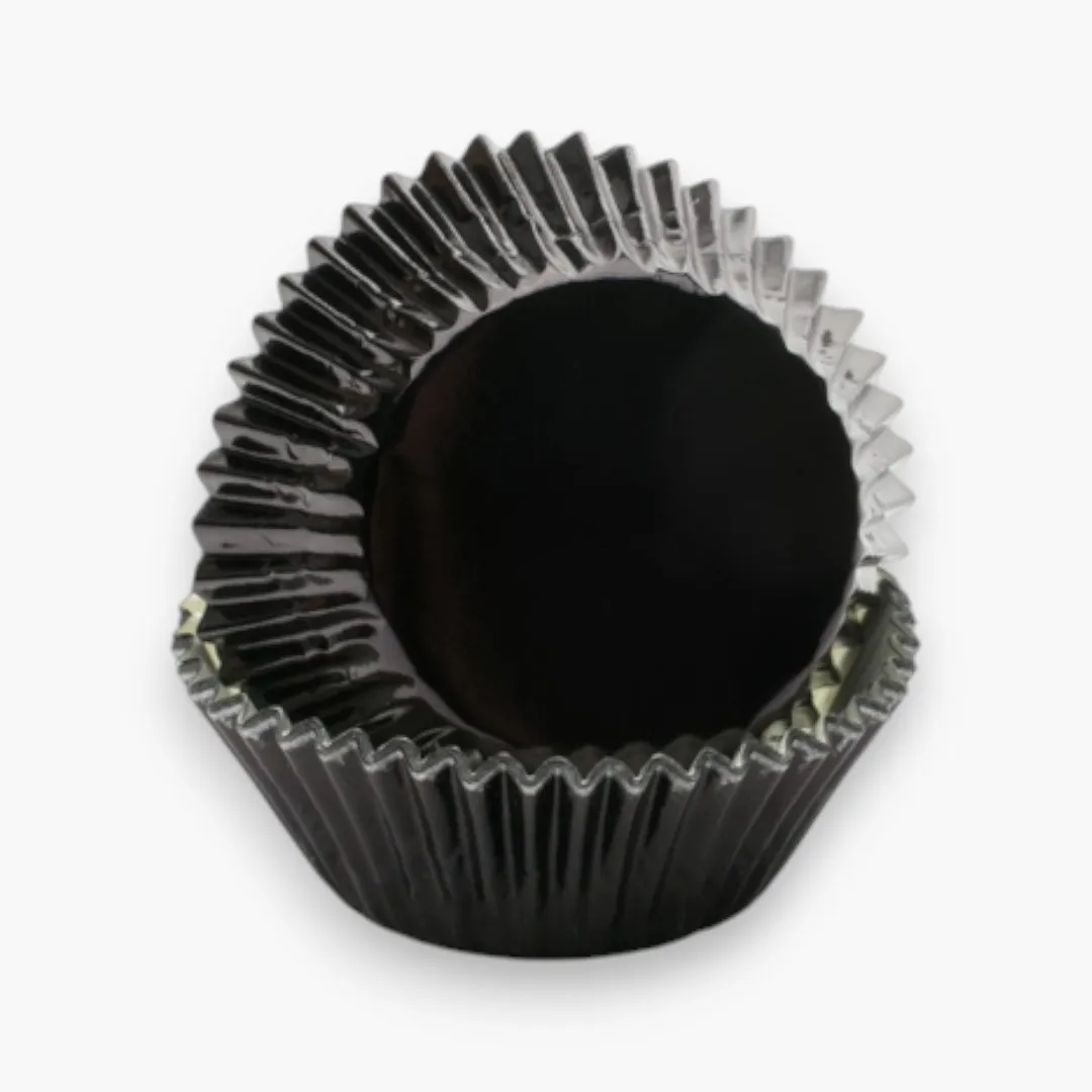 Fox Run Black Foil Bake Cups, 32-Count