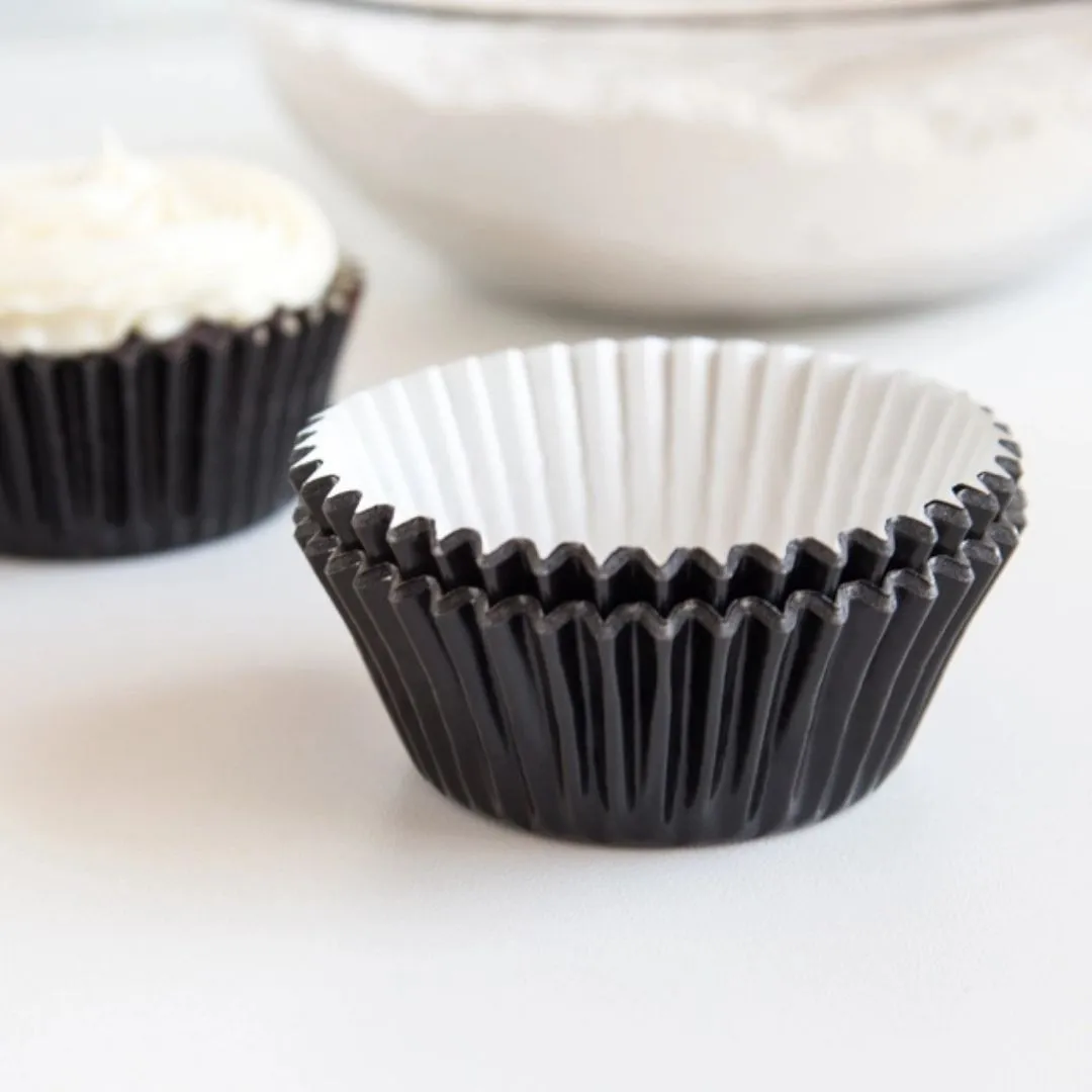 Fox Run Black Foil Bake Cups, 32-Count