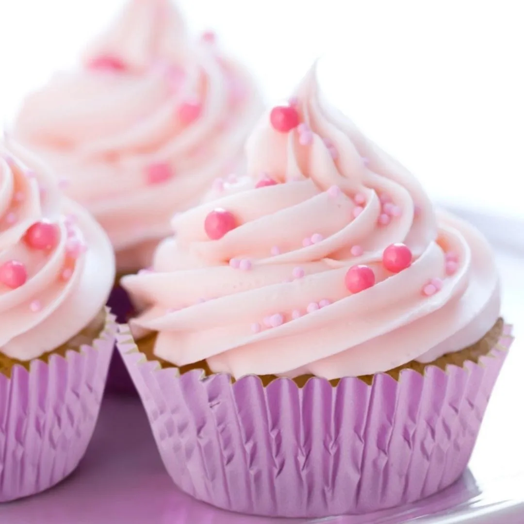 Fox Run Light Pink Foil Cupcake Liners, Baking Cups, 32 count