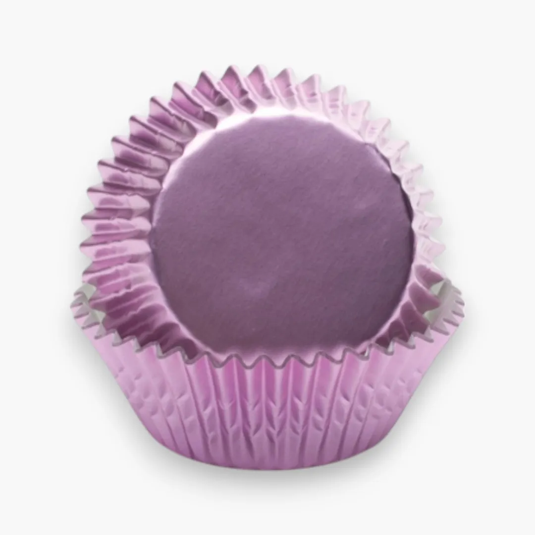 Fox Run Light Pink Foil Cupcake Liners, Baking Cups, 32 count