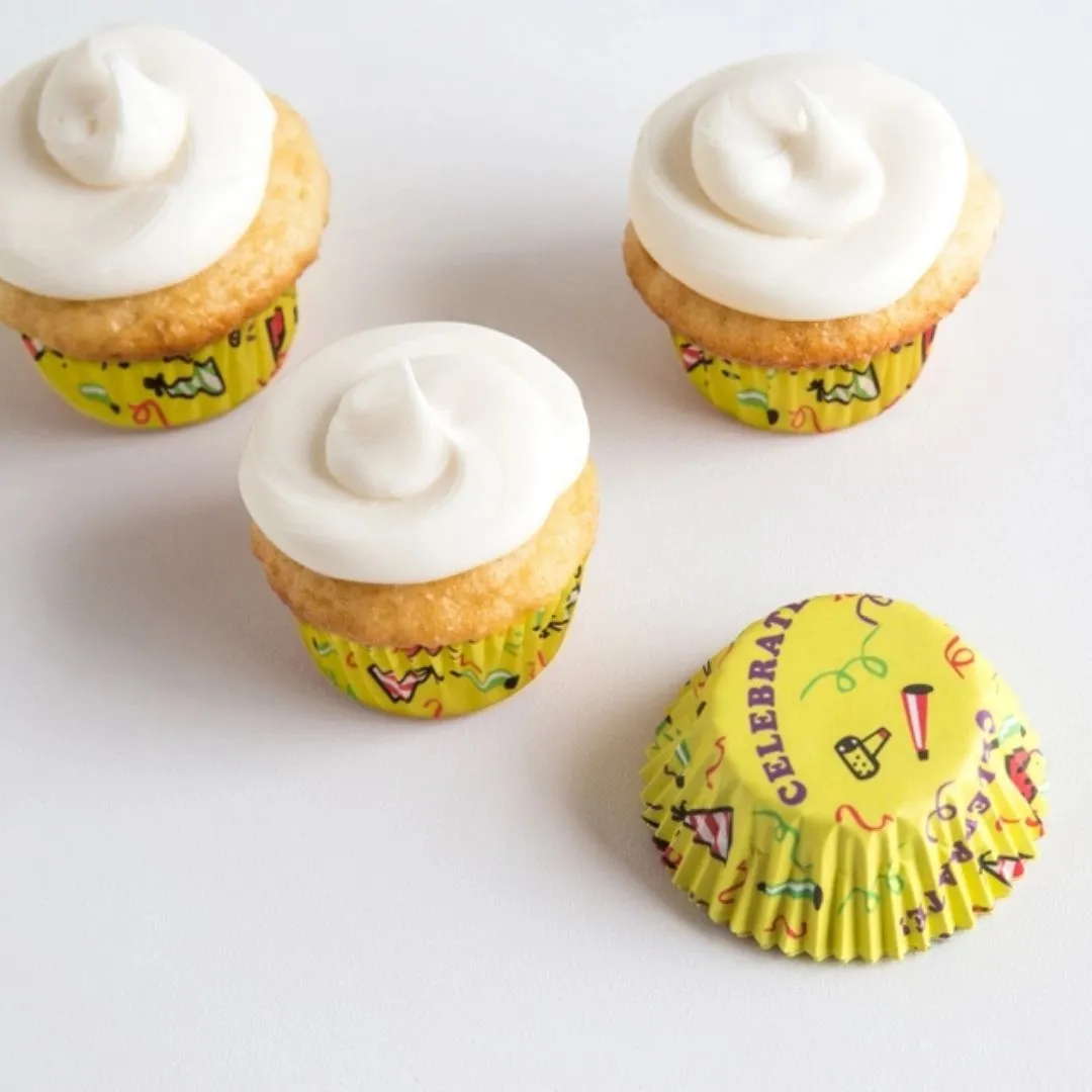 Fox Run Mini Celebrate Bake Cups, 75 Count