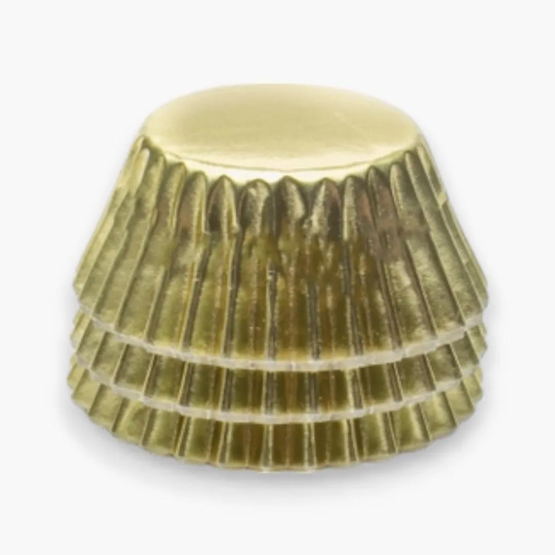 Fox Run Mini Gold Foil Bake Cups, 48 Count