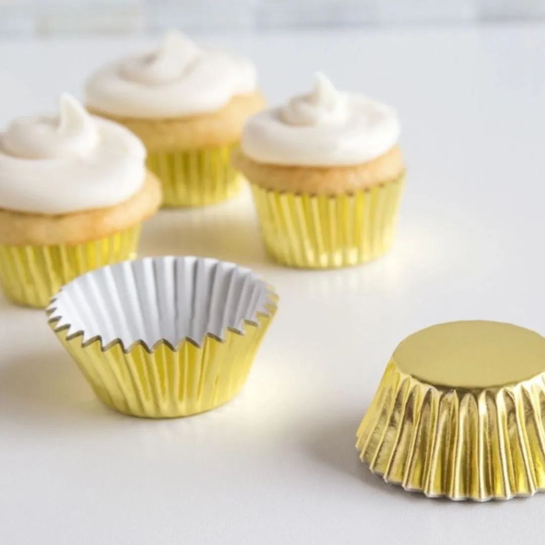 Fox Run Mini Gold Foil Bake Cups, 48 Count