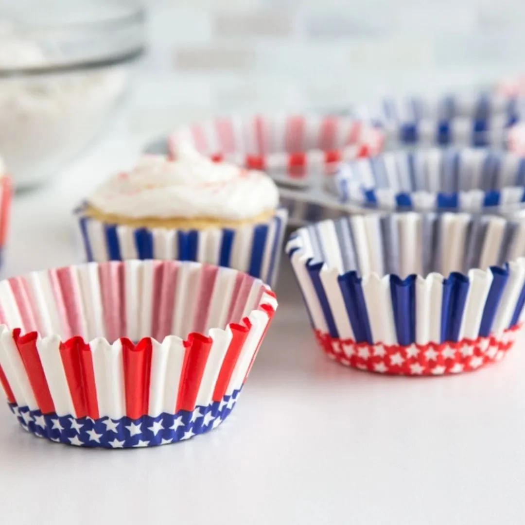 Fox Run Patriotic Bake Cups, 50 Count