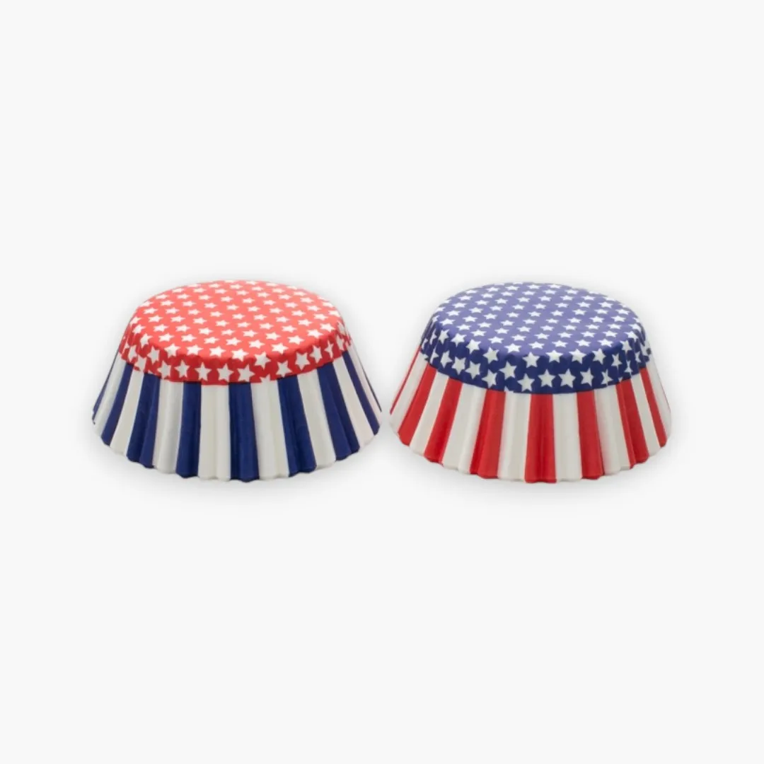 Fox Run Patriotic Bake Cups, 50 Count