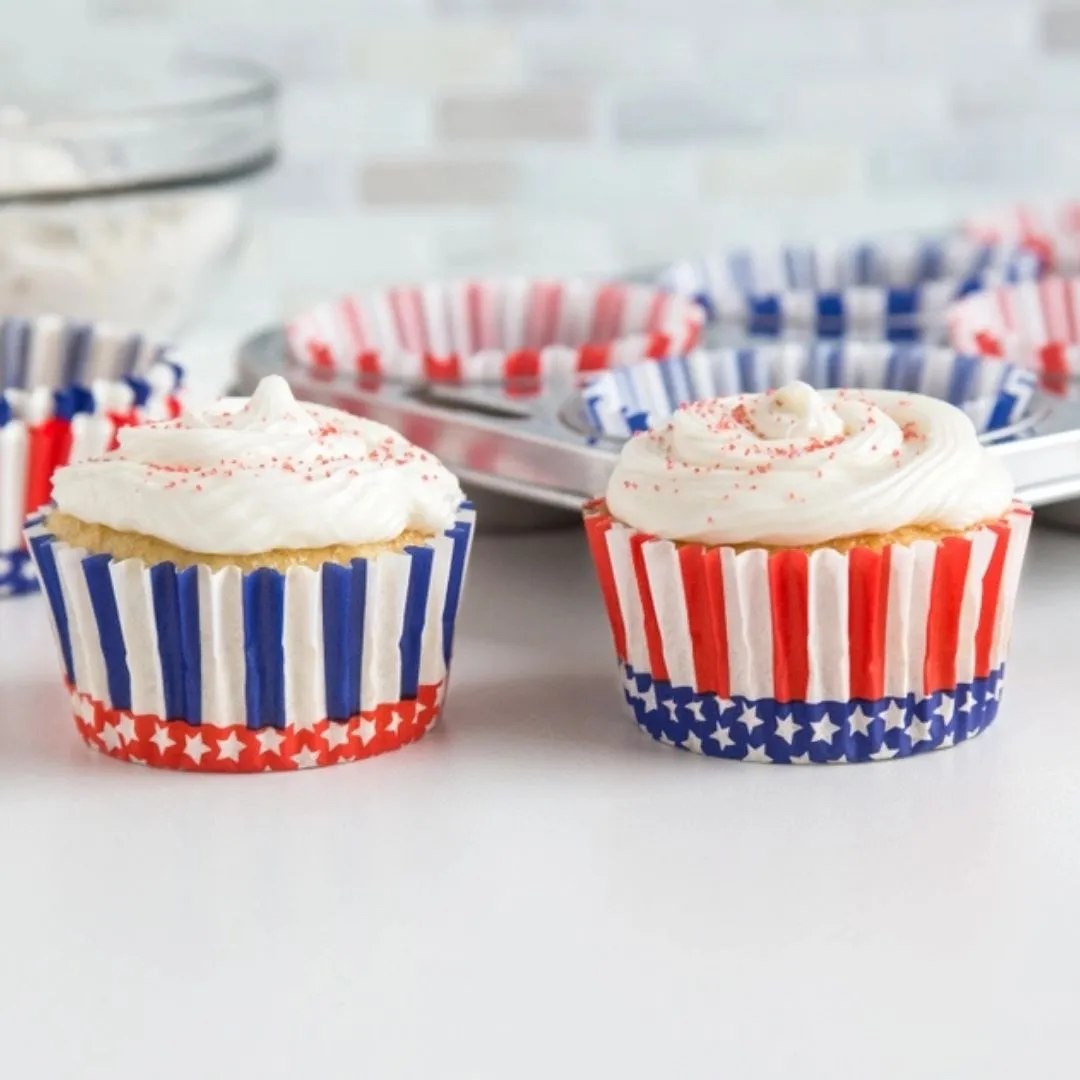 Fox Run Patriotic Bake Cups, 50 Count