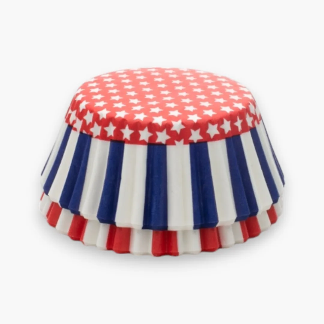 Fox Run Patriotic Bake Cups, 50 Count