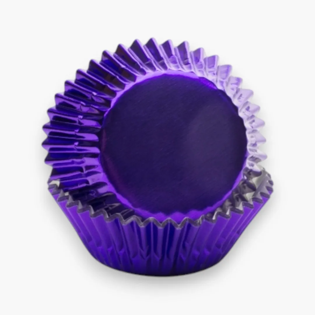 Fox Run Purple Foil Bake Cups, 32-Count