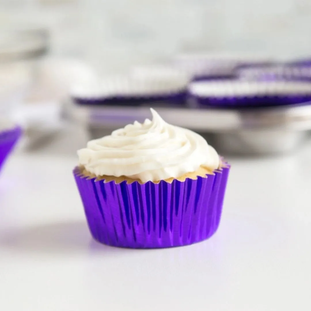 Fox Run Purple Foil Bake Cups, 32-Count