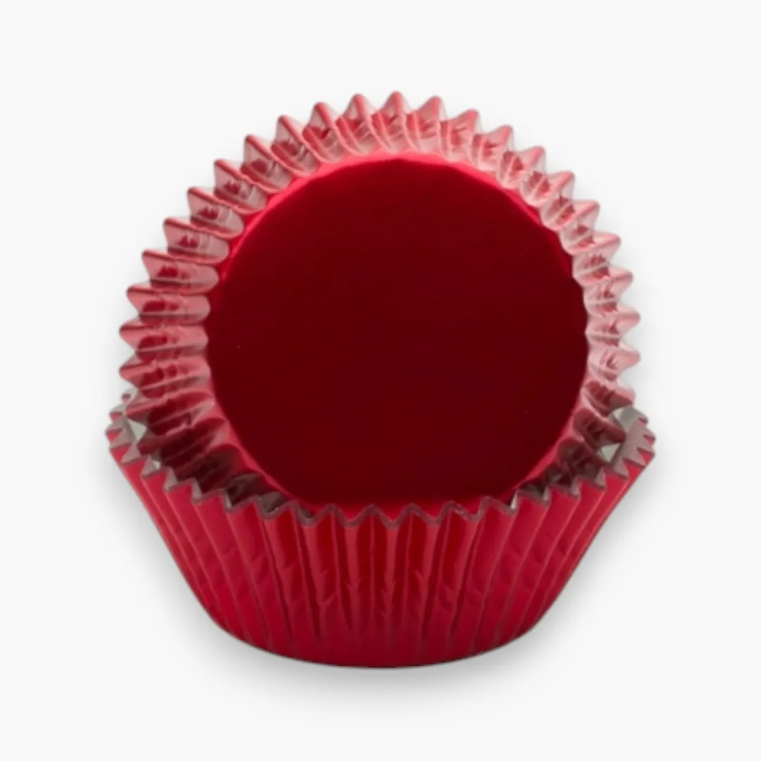 Fox Run Red Foil Bake Cups, 32 Count