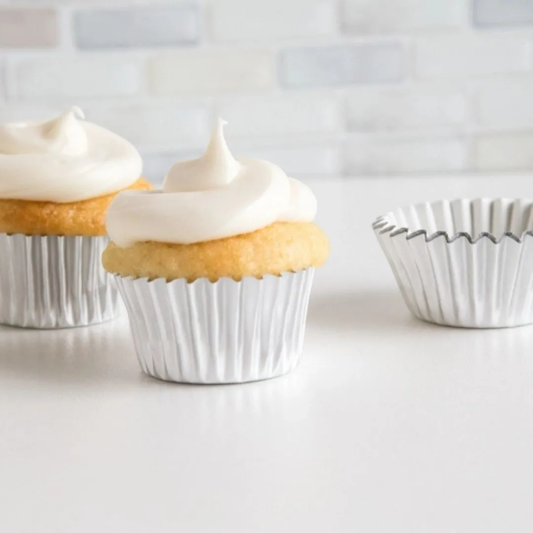 Fox Run Silver Foil Mini Bake Cups, 48 Count