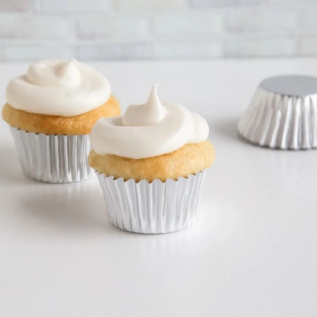 Fox Run Silver Foil Mini Bake Cups, 48 Count