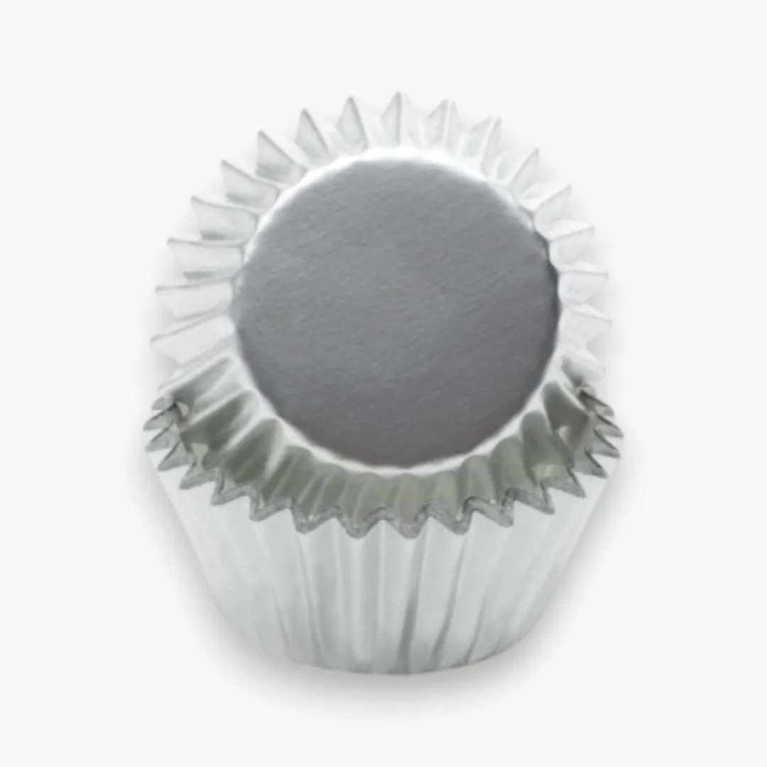 Fox Run Silver Foil Mini Bake Cups, 48 Count
