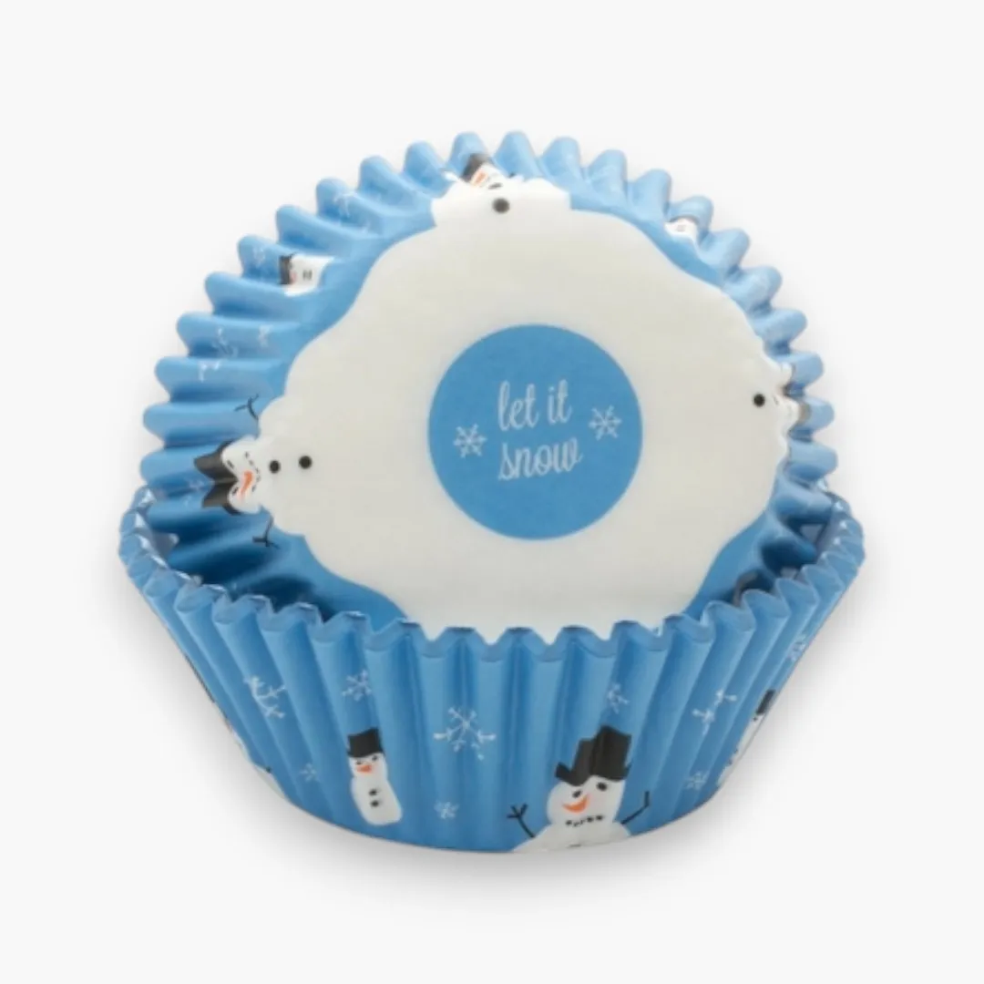 Fox Run Snowman Bake Cups, 50 Count