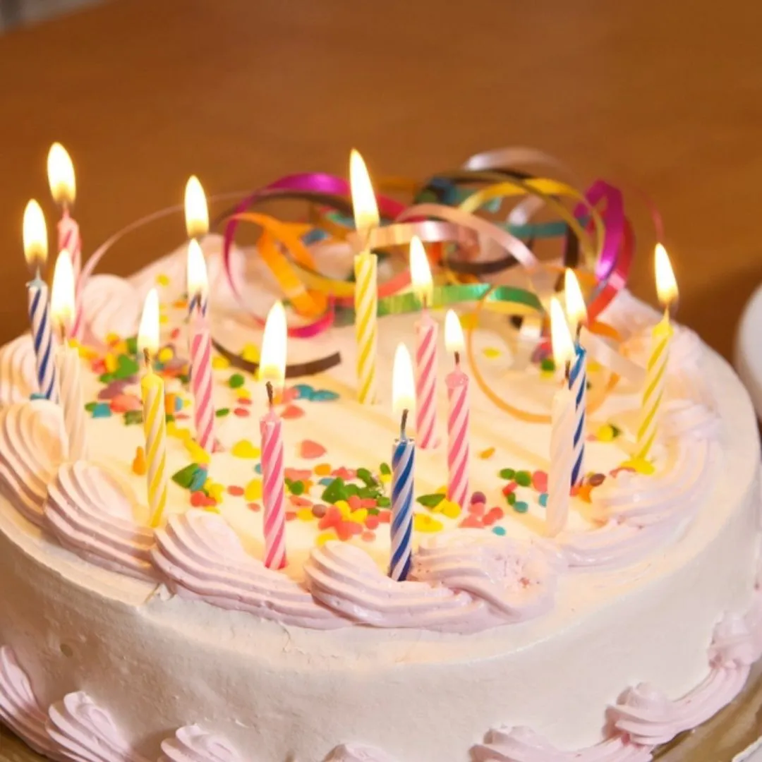 Fox Run Striped Birthday Candles, Pack of 24