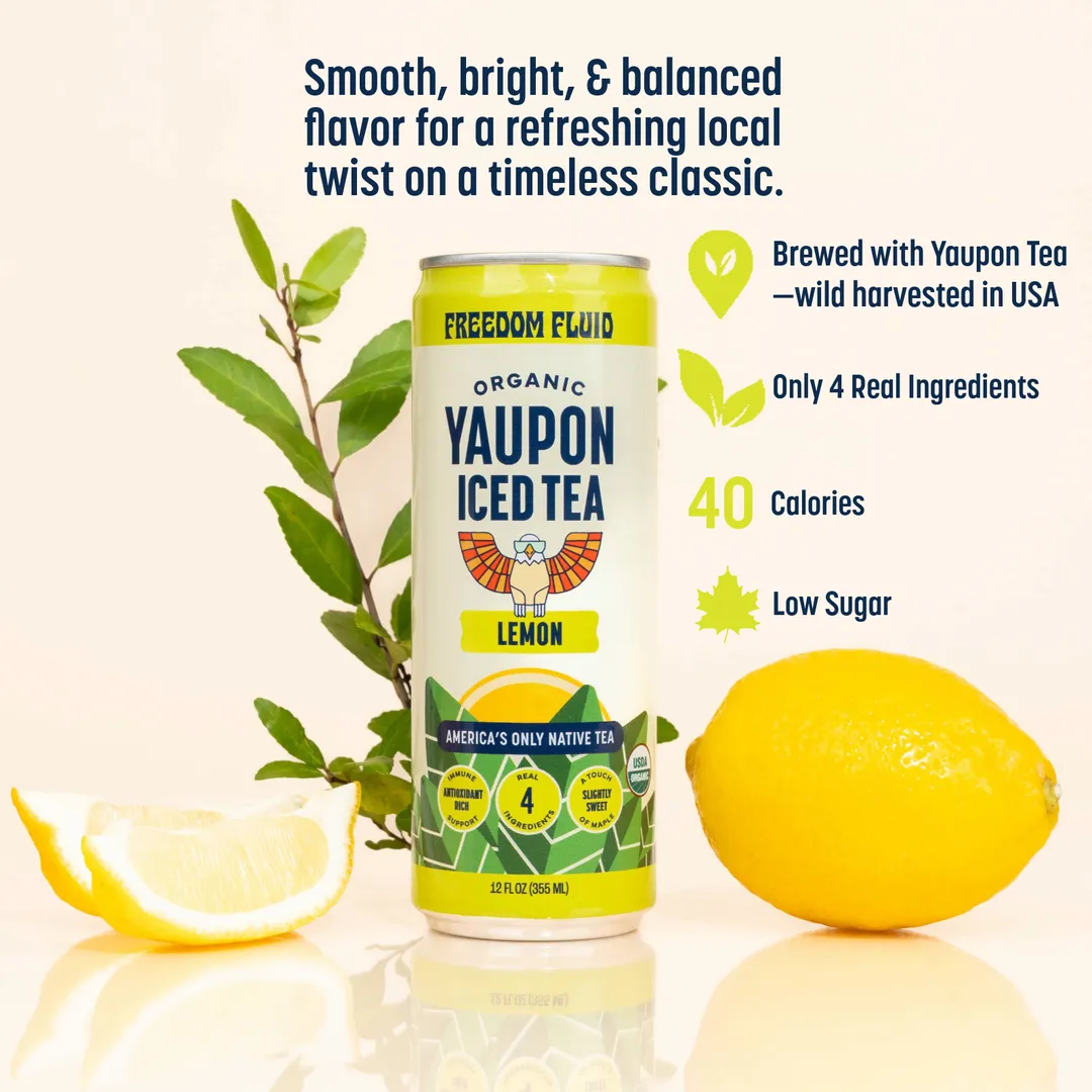 Organic Lemon Yaupon Iced Tea