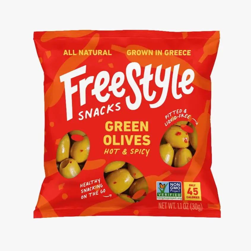 Freestyle Snacks Hot & Spicy Olives 1.1oz/120ct Party Pack Bulk
