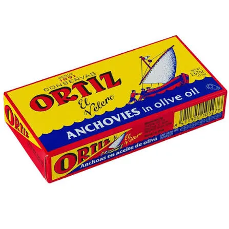 Ortiz · Anchovy filets in olive oil, tin