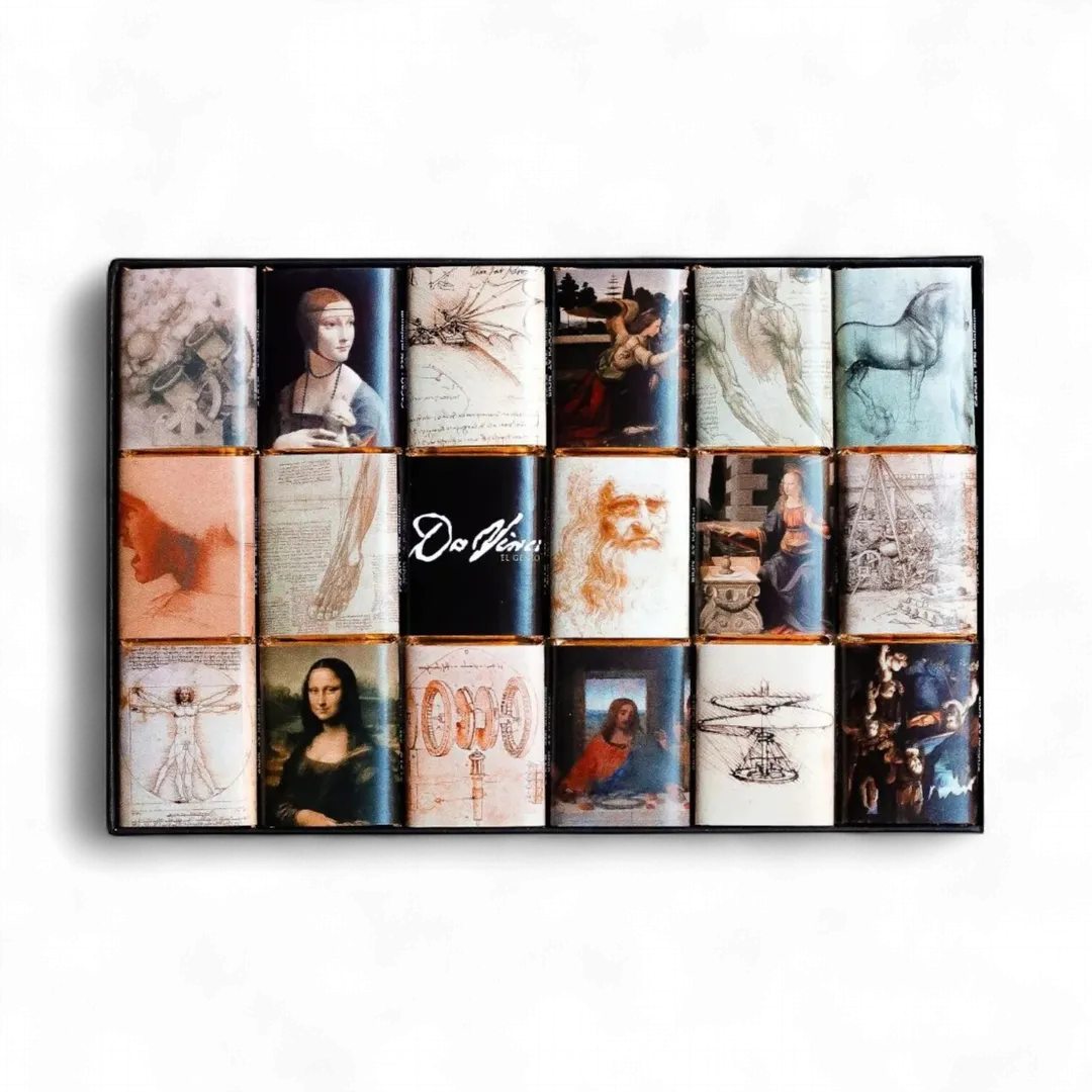 DuPlessis Chocolaterie · 18 dark chocolate squares, Da Vinci