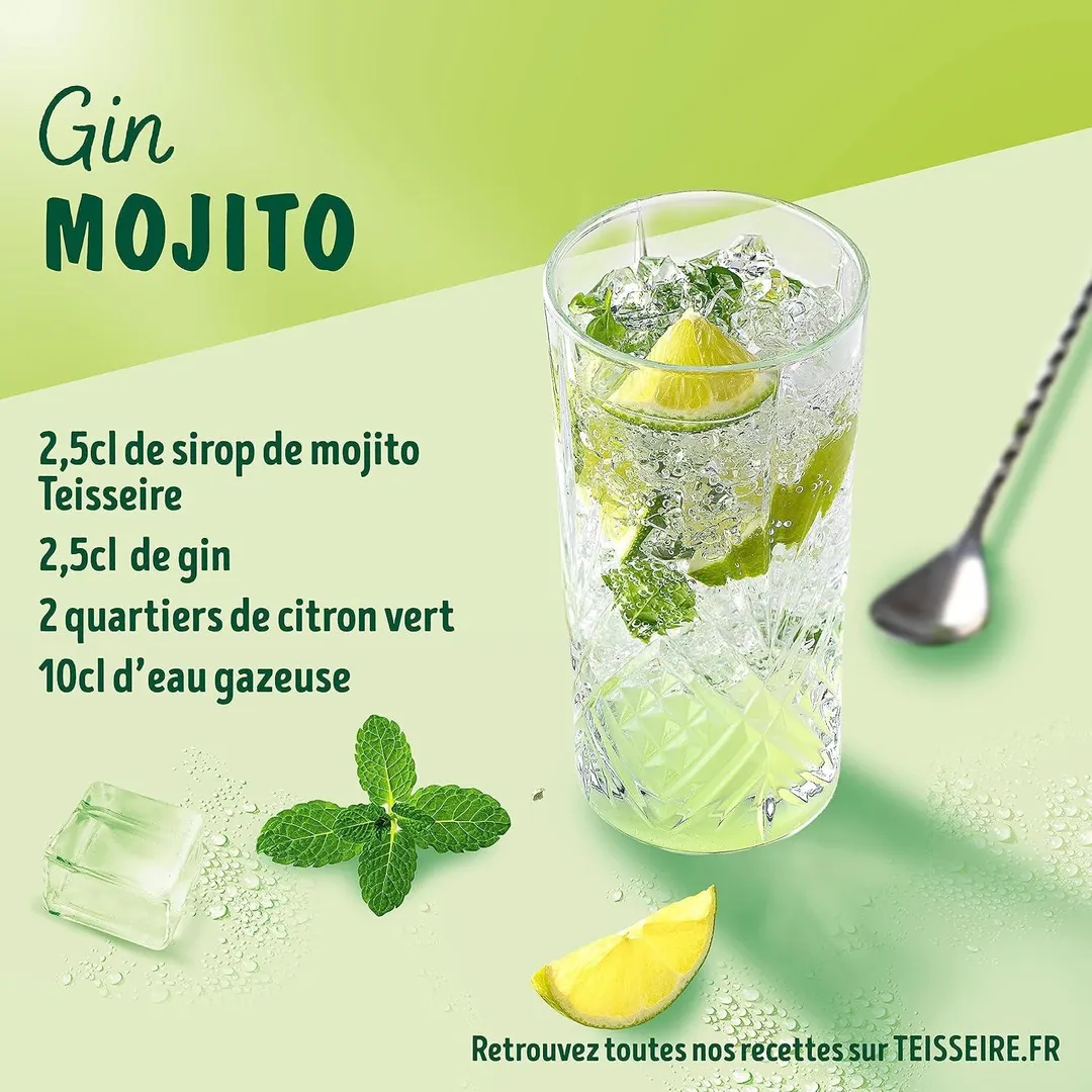 Teisseire · Mojito syrup, glass