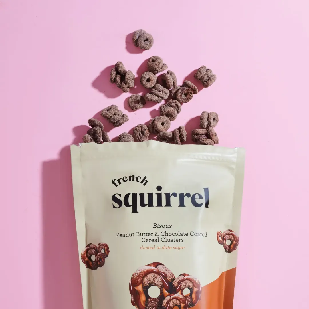 Mini Bisous: Peanut Butter & Choc-Coated Gf Cereal (24 Bag)