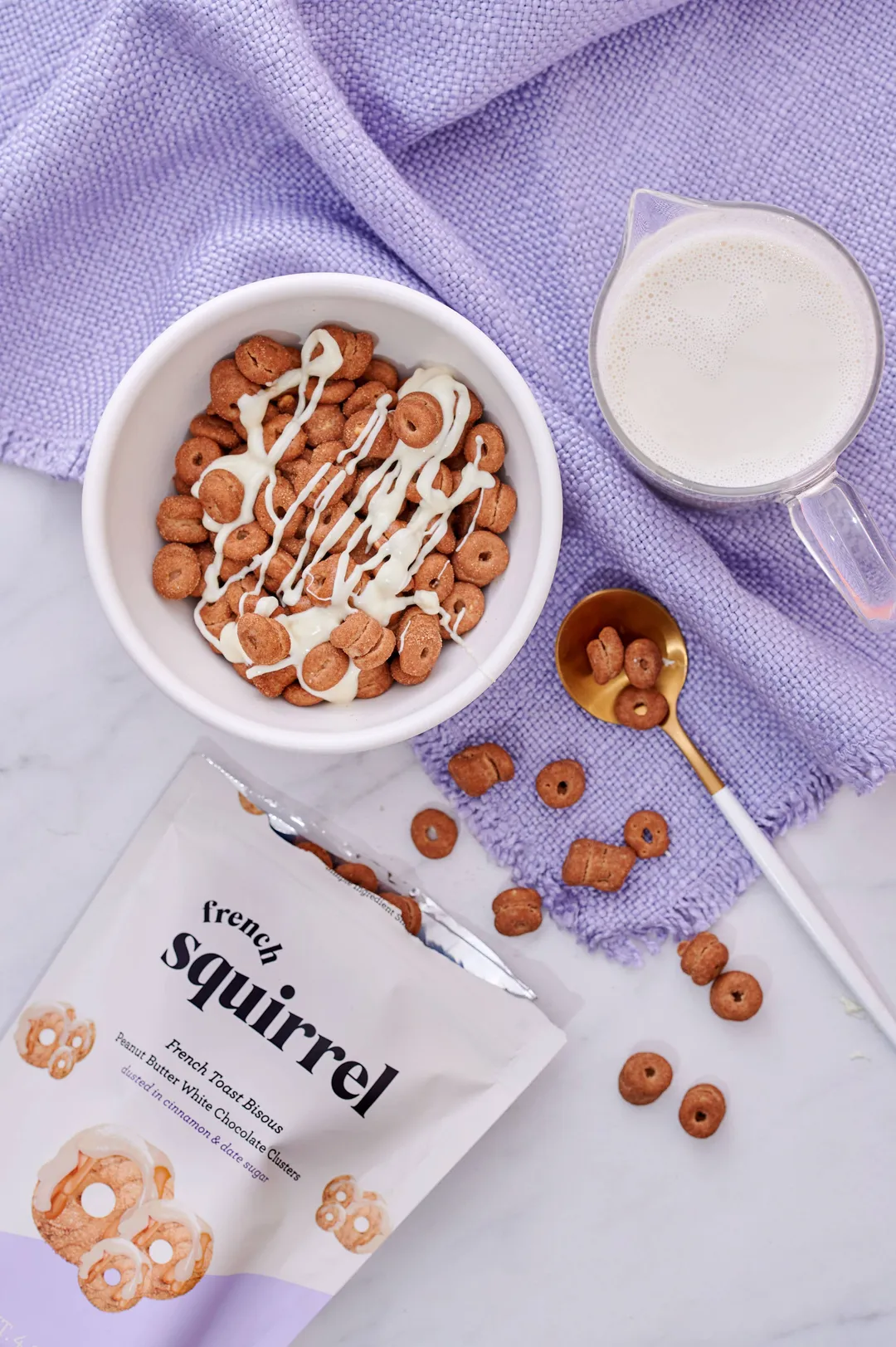French Toast Bisous: White Chocolate PB Clusters (12 bags)