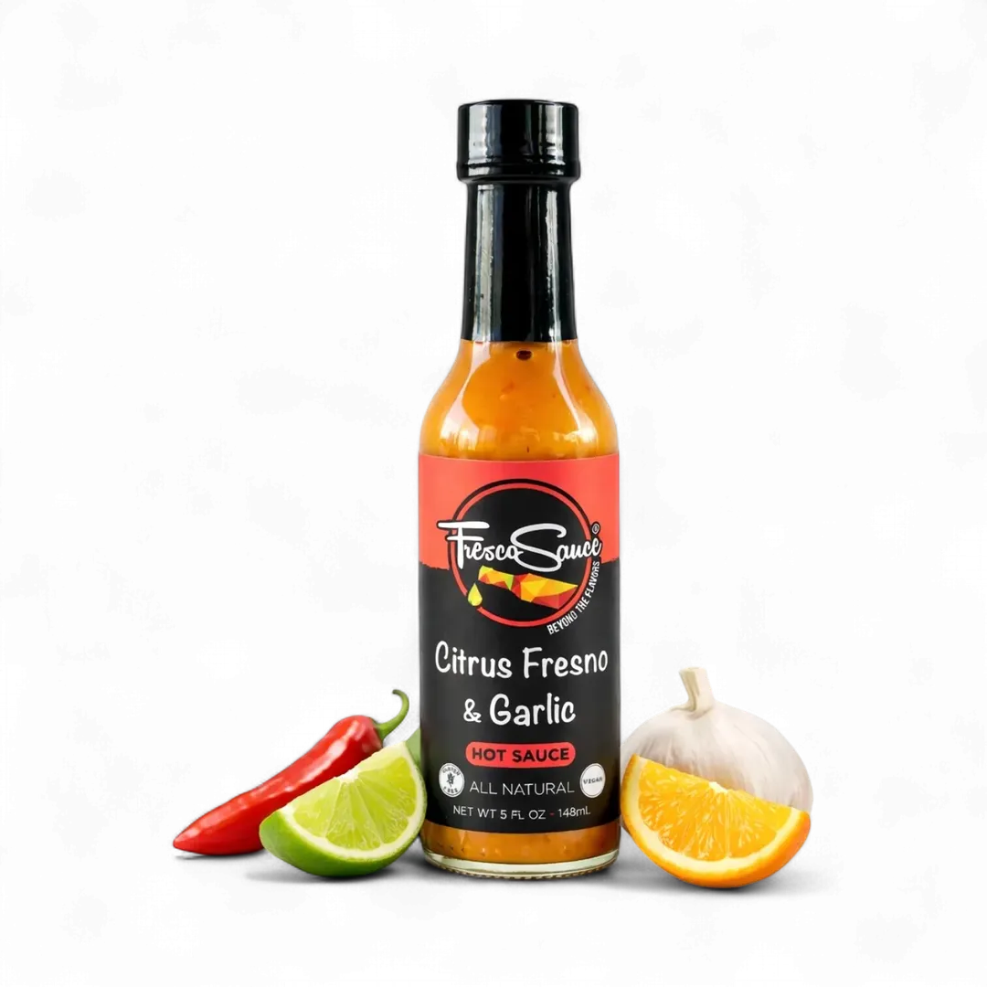 Citrus Fresno & Garlic Hot Sauce By Fresco Sauce