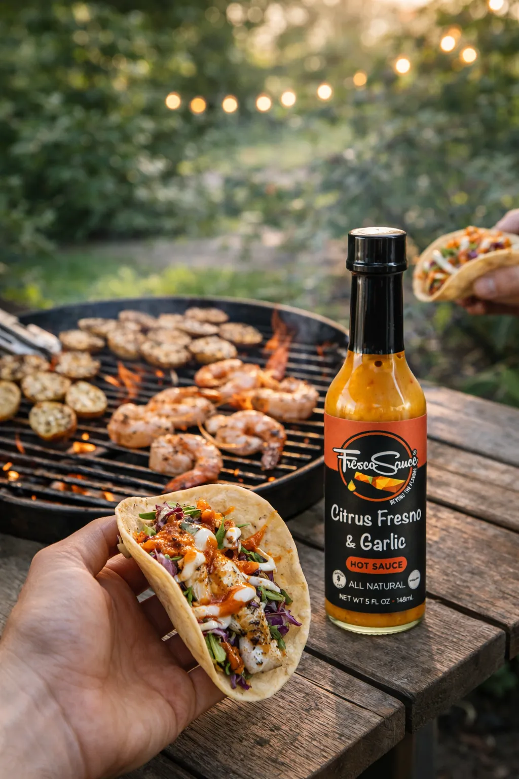 Citrus Fresno & Garlic Hot Sauce By Fresco Sauce