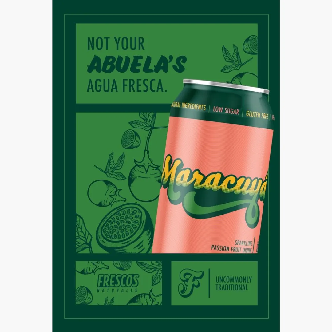 Maracuyá Fresco - Sparkling Passion Fruit Agua Fresca - 12 oz