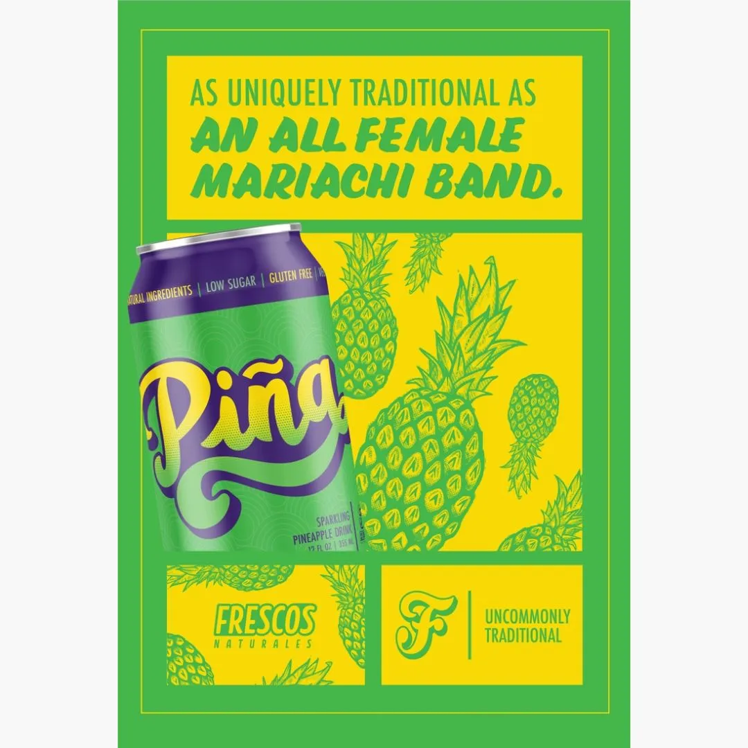 Piña Fresco - Sparkling Pineapple Agua Fresca - 12 oz