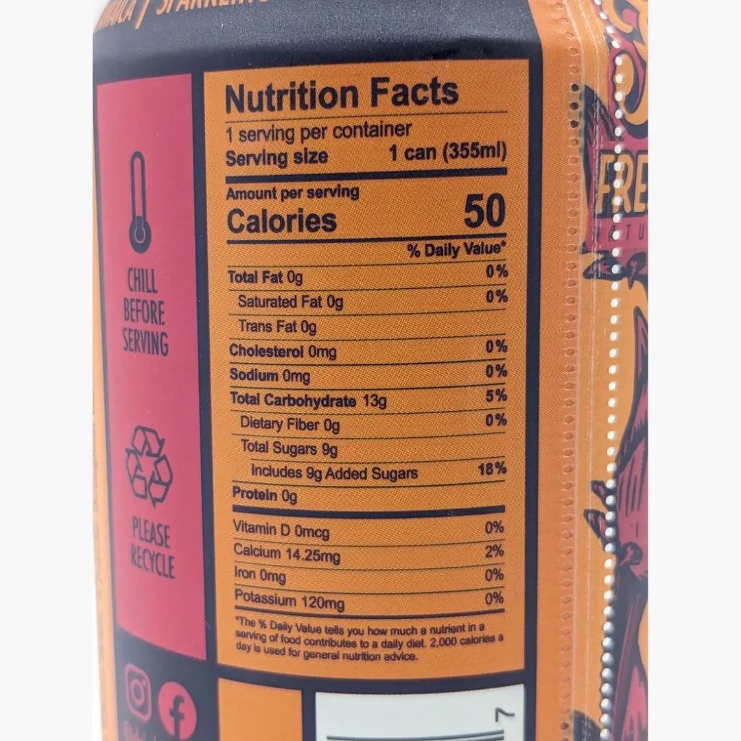 Rosa De Jamaica Fresco - Sparkling Hibiscus Agua Fresca - 12 oz