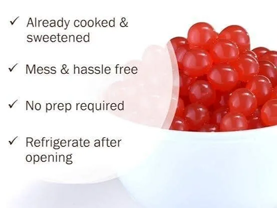 1 LB Strawberry Flavored Popping Boba