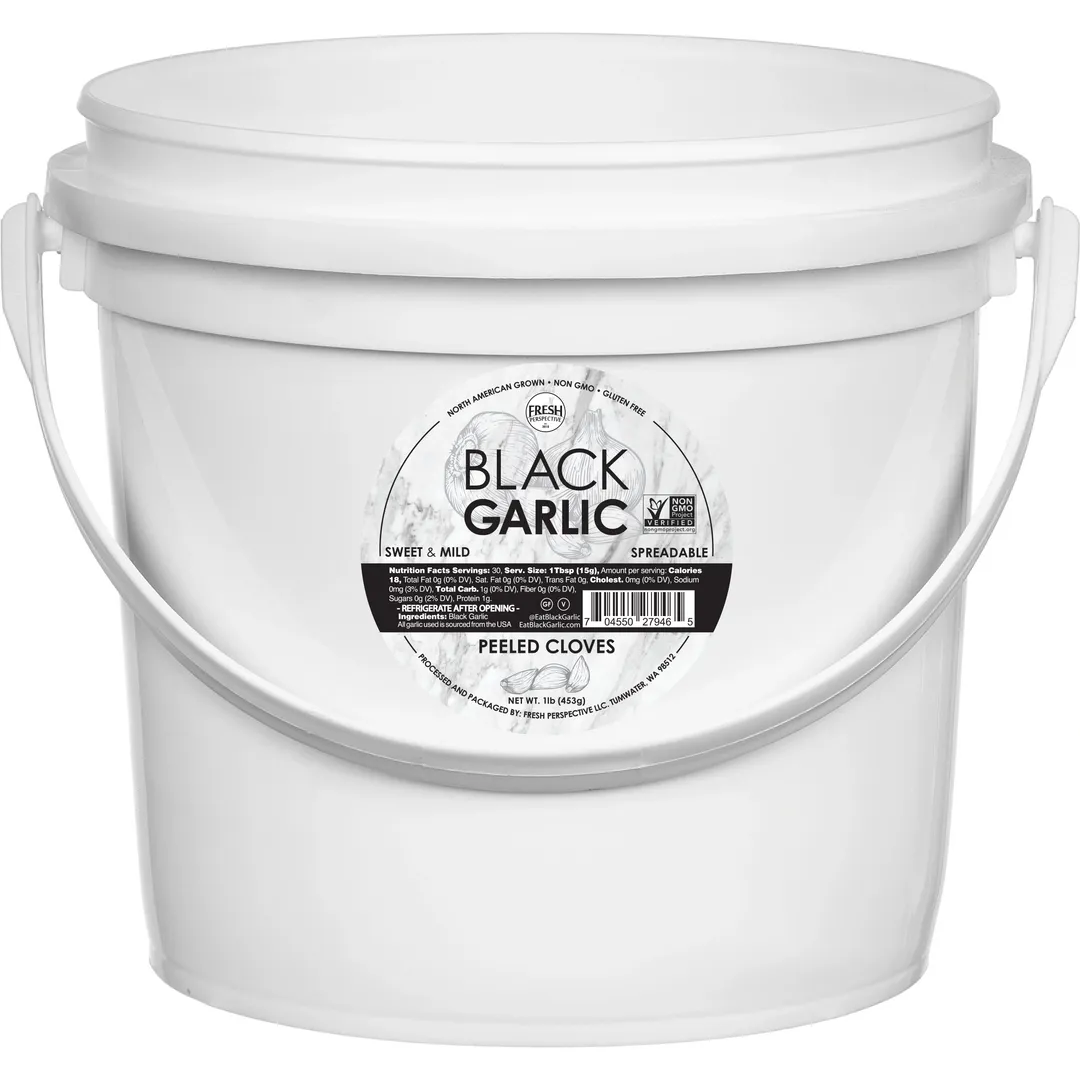 Black Garlic Peeled Cloves (1lb Bulk Sizes)