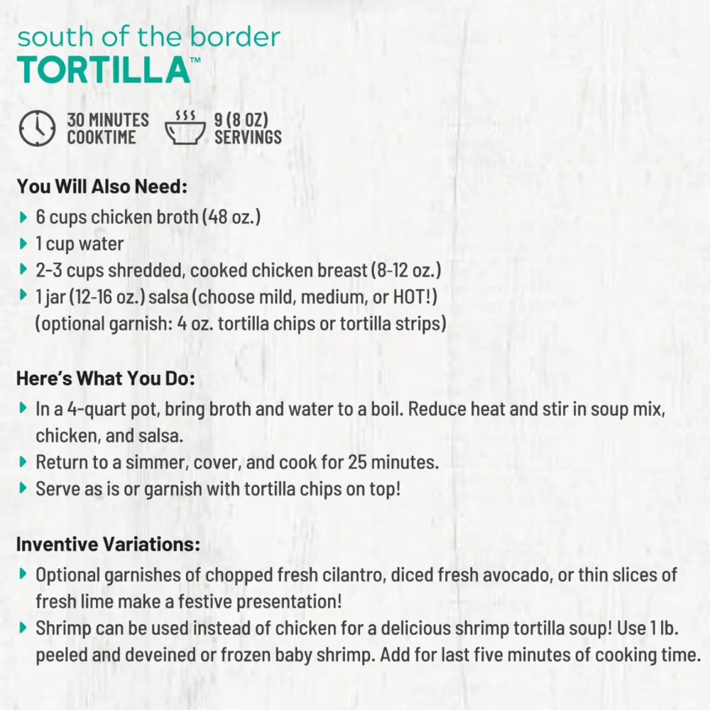 South of the Border Tortilla Soup Mix