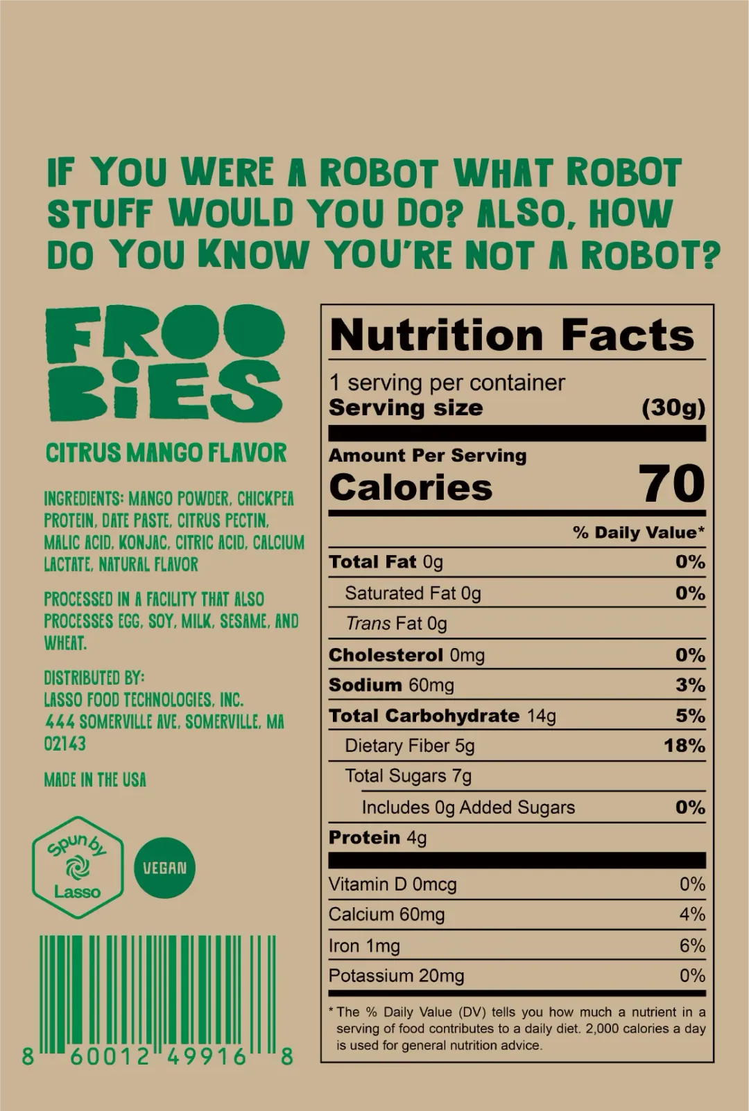 Froobies - Citrus Mango - 12 pack