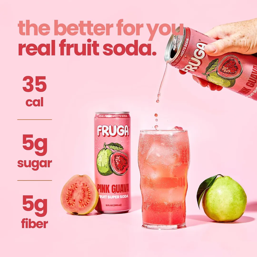 FRUGA Pink Guava Soda 12-Pack