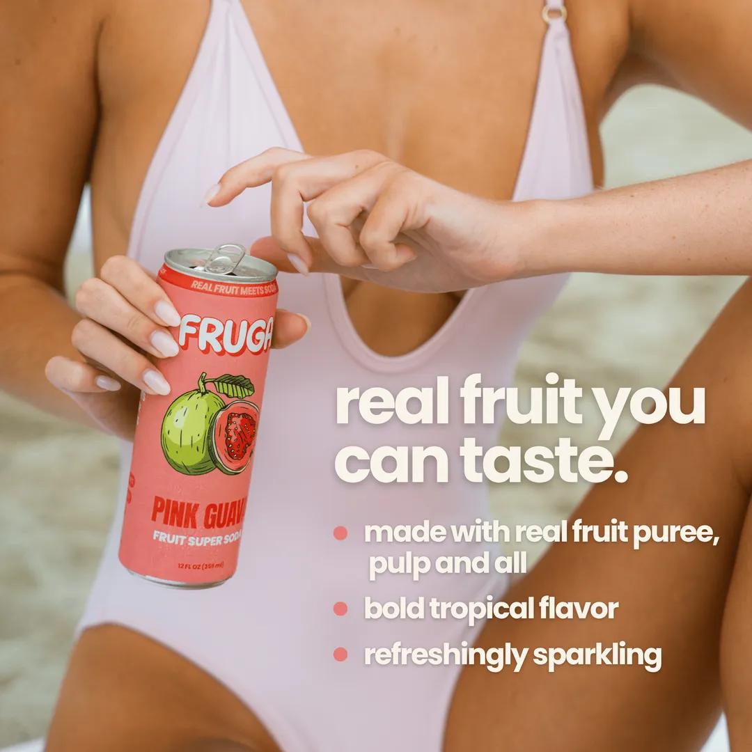 FRUGA Pink Guava Soda 12-Pack