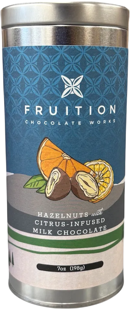 Hazelnuts in Citrus-Infused Milk Chocolate