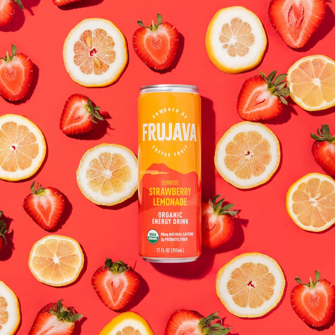 Sunrise Strawberry Lemonade Organic Energy Drink (Pack of 12)